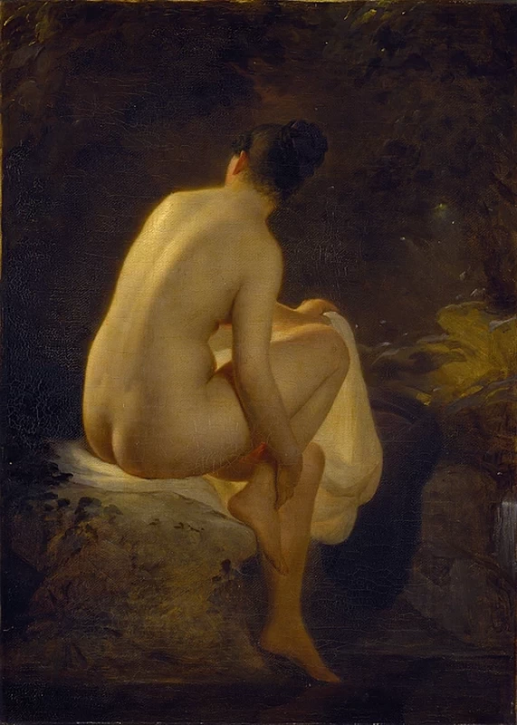 Ragazza che fa il bagno